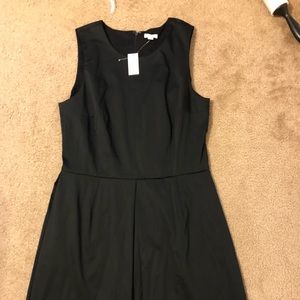TALL Gap Fit & Flare Dress Black Pleats 12T 12